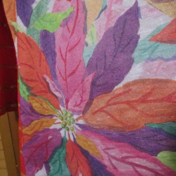 Ellen Negley Christmas top lightweight stretchy unique size L - Picture 4 of 6